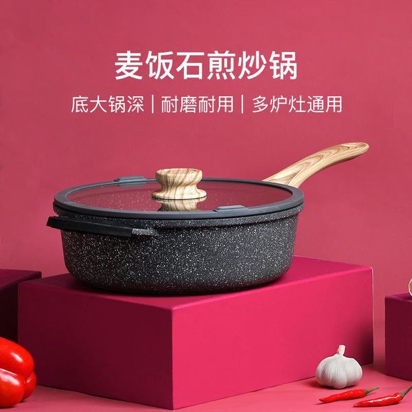 pans stone non-stick non-lampblack pan wok frying stove dual-purpose pot for cooking cauldron
pans stone non-stick non-lampblack pan wok frying stove dual-purpose pot for cooking cauldron