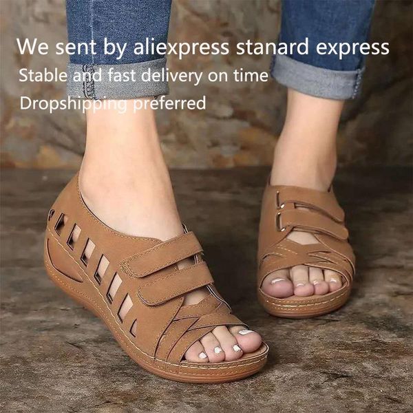 woman summer leather vintage sandals buckle casual sewing women shoes female ladies platform retro sandalias plus 35-44, Black
woman summer leather vintage sandals buckle casual sewing women shoes female ladies platform retro sandalias plus 35-44, Black