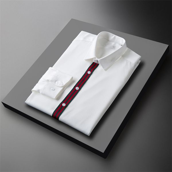 2022 mens dress shirts business fashion casual shirt brands men shirts spring slim fit shirts chemises de marque pour hommes, White;black
2022 mens dress shirts business fashion casual shirt brands men shirts spring slim fit shirts chemises de marque pour hommes, White;black