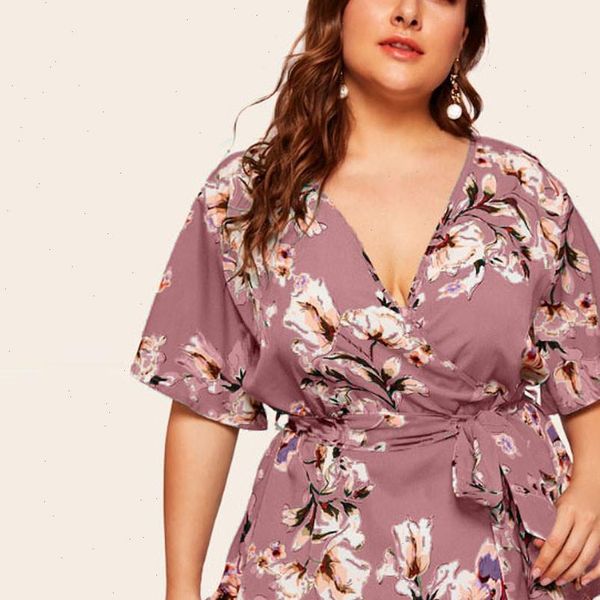 20 summer plus size womens t shirt v neck floral print flare sleeve belted surplice peplum and blusas, White
20 summer plus size womens t shirt v neck floral print flare sleeve belted surplice peplum and blusas, White