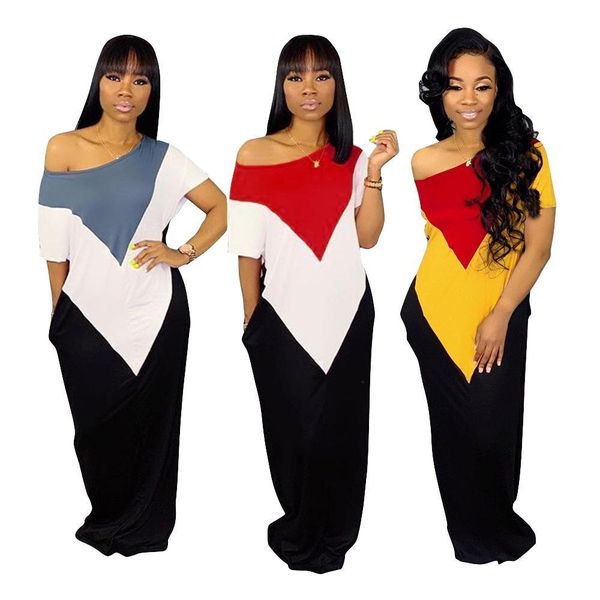 length bohemian dress fashion casual summer panelled color women dresses short sleeve pocket asymmetrical ankle, Black;gray
length bohemian dress fashion casual summer panelled color women dresses short sleeve pocket asymmetrical ankle, Black;gray