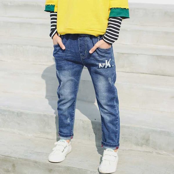 jeans boy's spring and autumn style big children's baby trousers pants stretch korean tide, Blue
jeans boy's spring and autumn style big children's baby trousers pants stretch korean tide, Blue