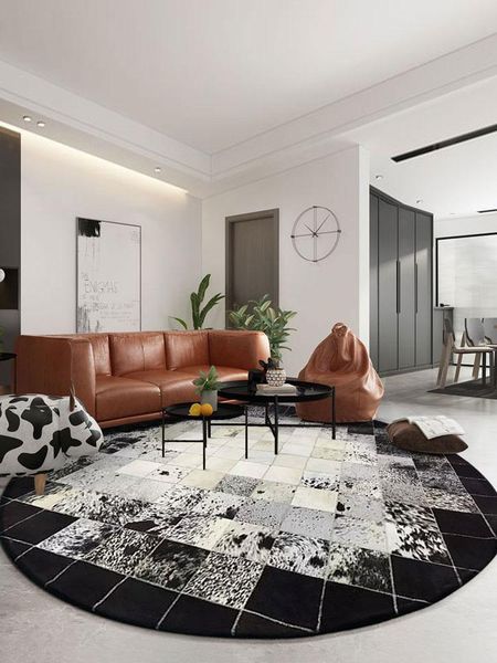 luxury black and white cowhide seamed rug real natrual cowskin carpet, living room bedroom decorative round mat carpets
luxury black and white cowhide seamed rug real natrual cowskin carpet, living room bedroom decorative round mat carpets