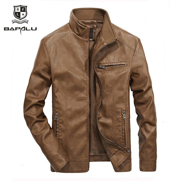 spring autumn new pu jackets men's leisure leather washed thin standing collar motorcycle jacket coat, Black
spring autumn new pu jackets men's leisure leather washed thin standing collar motorcycle jacket coat, Black