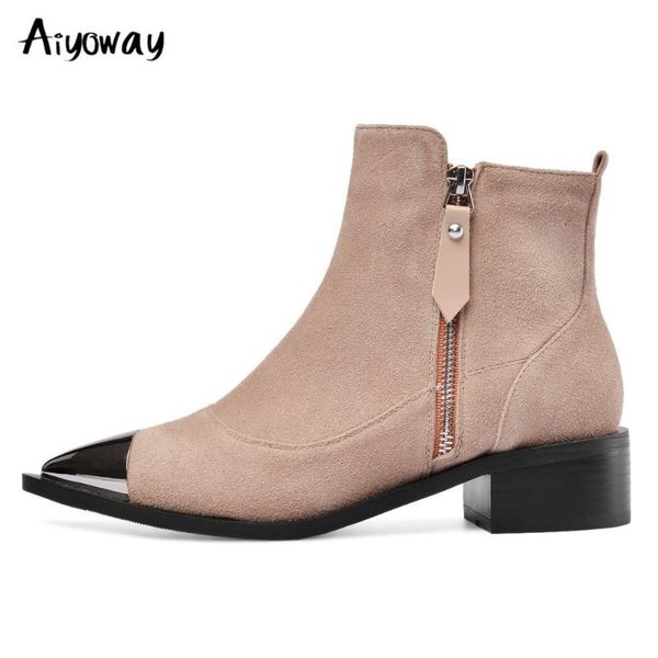boots aiyoway 2021 spring autumn fashion thick heel women ankle metal decoration pointed toe side zipper ladies shoes big size, Black
boots aiyoway 2021 spring autumn fashion thick heel women ankle metal decoration pointed toe side zipper ladies shoes big size, Black