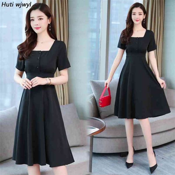 korean chic solid midi beach dresses summer plus size black short sleeve sundress women bodycon elegant party vestidos 210528, Black;gray
korean chic solid midi beach dresses summer plus size black short sleeve sundress women bodycon elegant party vestidos 210528, Black;gray
