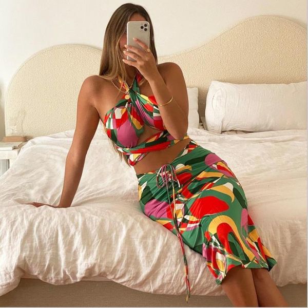 skirts summer 2pcs women's clothing set backless halter crop and slim middle skirt outfits geometric ladies casual clothes, Black
skirts summer 2pcs women's clothing set backless halter crop and slim middle skirt outfits geometric ladies casual clothes, Black
