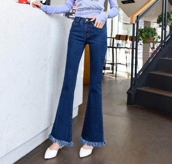 women's jeans high waist flare autumn and winter 2021 plus size slim, Blue
women's jeans high waist flare autumn and winter 2021 plus size slim, Blue