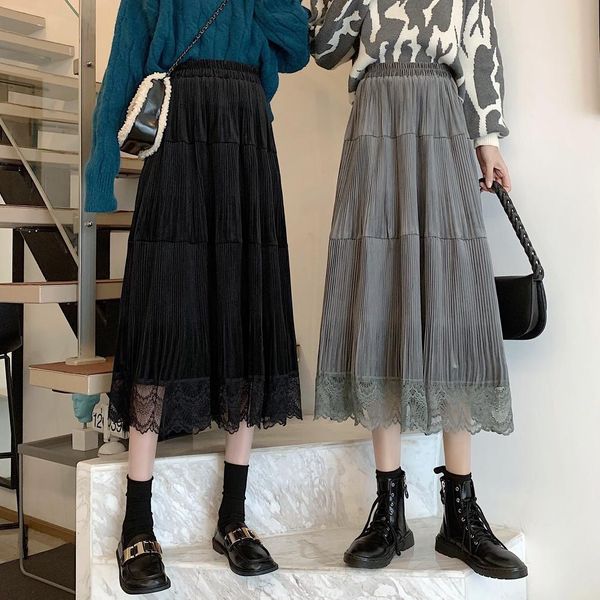 jxmyy autumn and winter models are thin pleated lace mesh stitching velvet pleated skirt woment:1216 210412, Black
jxmyy autumn and winter models are thin pleated lace mesh stitching velvet pleated skirt woment:1216 210412, Black