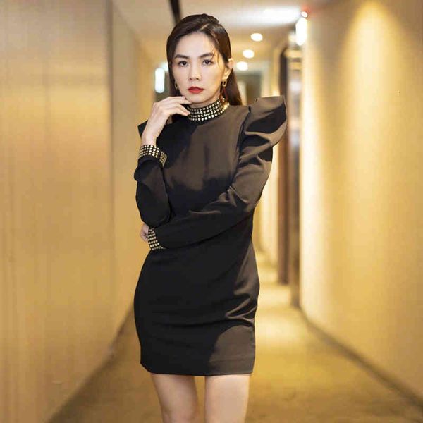 runway dress designer 2021 spring summer fashion for women party chic black dresses, Black;gray
runway dress designer 2021 spring summer fashion for women party chic black dresses, Black;gray