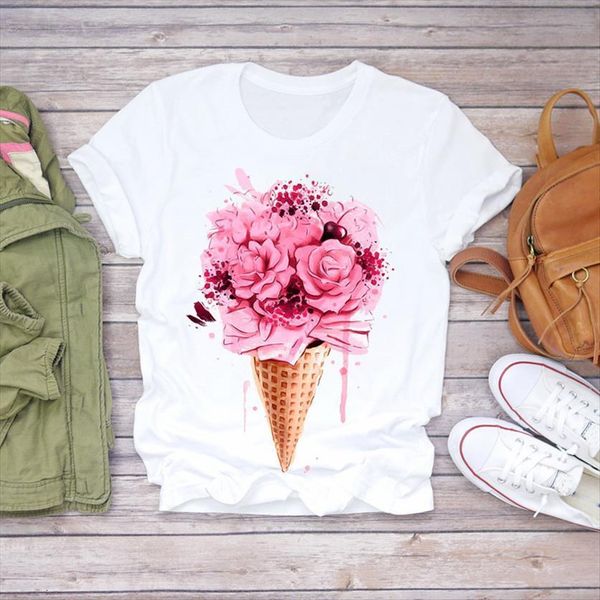 summer short sleeve floral womens t shirt flower fashion ladies graphic female tee, White
summer short sleeve floral womens t shirt flower fashion ladies graphic female tee, White