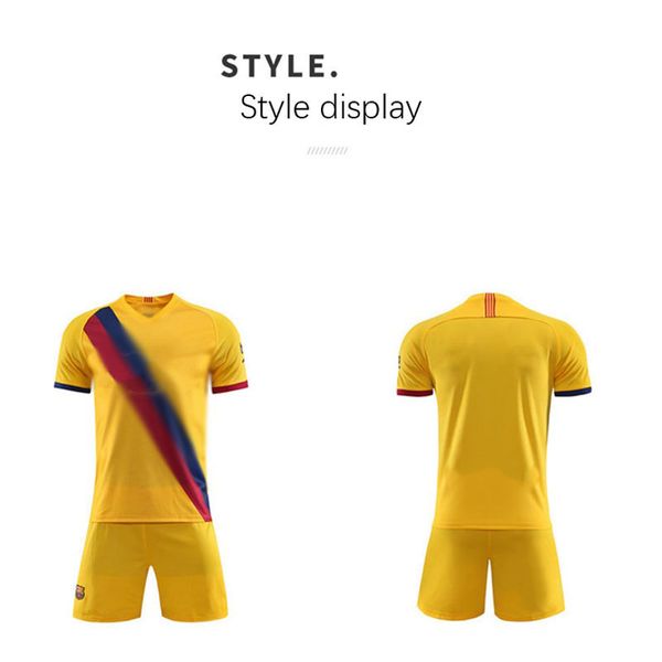 barcelona yellow short sleeve suit football boys' training and girls' primary school team uniform customized, Black
barcelona yellow short sleeve suit football boys' training and girls' primary school team uniform customized, Black