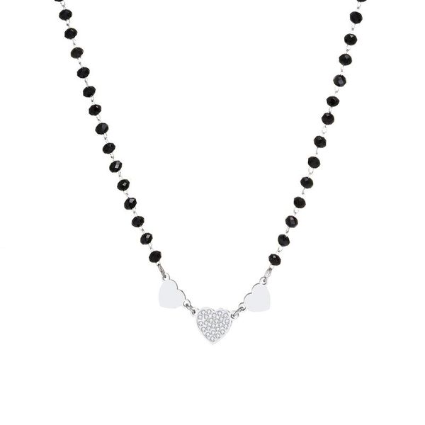 chokers 2021 crystal heart necklace bohemia black beads chain stainless steel three hearts necklaces women jewelry wedding gifts, Golden;silver
chokers 2021 crystal heart necklace bohemia black beads chain stainless steel three hearts necklaces women jewelry wedding gifts, Golden;silver