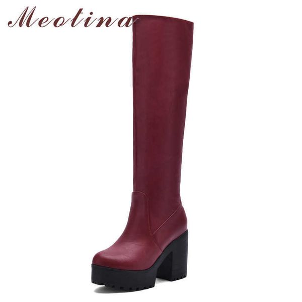 meotina knee-high boots women shoes platform extreme high heel long boots zipper thick heels female boots apricot winter size 43 210608, Black
meotina knee-high boots women shoes platform extreme high heel long boots zipper thick heels female boots apricot winter size 43 210608, Black