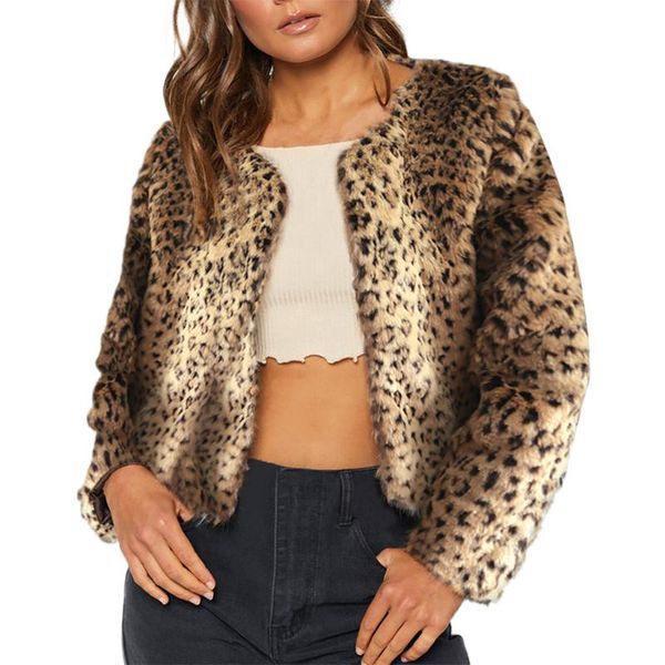 women's fur & faux womens leopard coat winter thicken warm long sleeve slim outerwear female elegant overcoats chaquetas mujer, Black
women's fur & faux womens leopard coat winter thicken warm long sleeve slim outerwear female elegant overcoats chaquetas mujer, Black