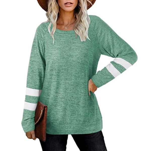 womens crewneck sweatshirts color blocks long sleeve t shirt casual pullover tunic female cnt 66 women's t-shirt, White
womens crewneck sweatshirts color blocks long sleeve t shirt casual pullover tunic female cnt 66 women's t-shirt, White