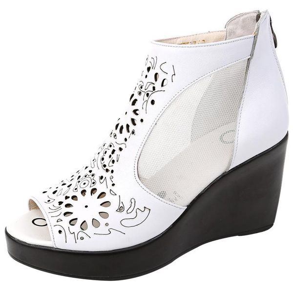 summer shoes woman elegant fashion sandals breathable mesh real leather wedges comfort cool boots women, Black
summer shoes woman elegant fashion sandals breathable mesh real leather wedges comfort cool boots women, Black
