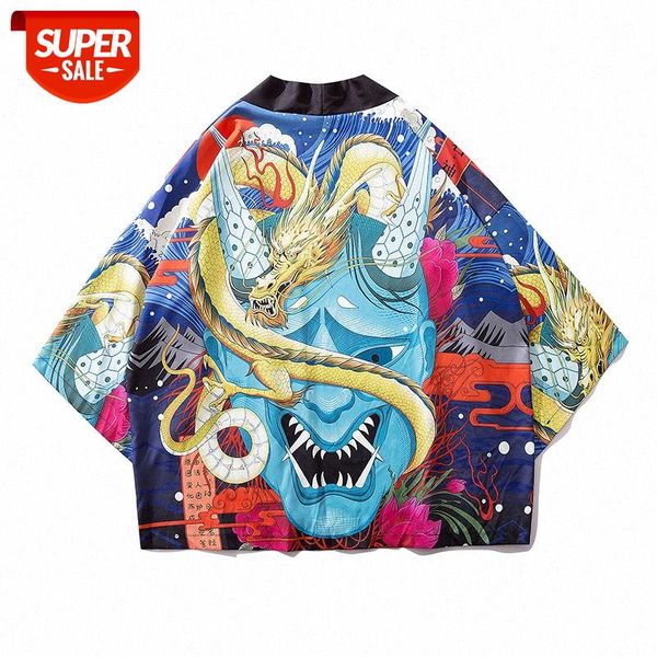 single kimono ukiyoe prajna demon robe bf couple chic three-quarter sleeve shirt #0545, White;black
single kimono ukiyoe prajna demon robe bf couple chic three-quarter sleeve shirt #0545, White;black
