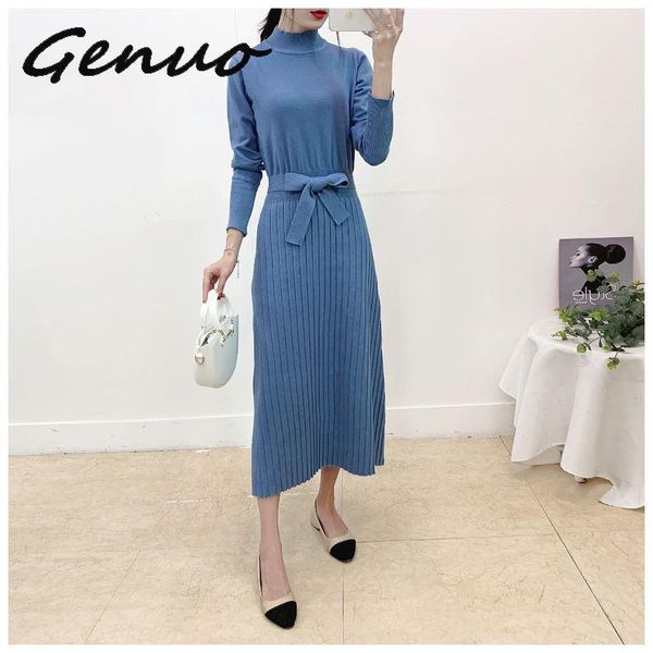 casual dresses genuo turtleneck long women dress 2021 autumn winter warm with sashes a line knitted pullover sweater pull femme, Black;gray
casual dresses genuo turtleneck long women dress 2021 autumn winter warm with sashes a line knitted pullover sweater pull femme, Black;gray