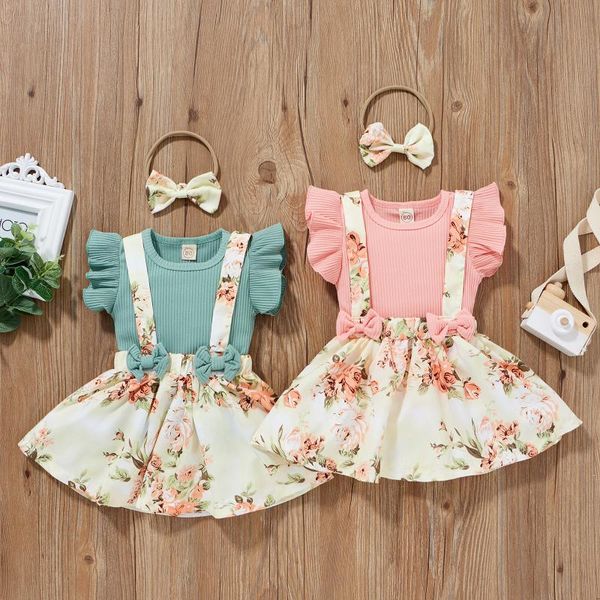 clothing sets kids baby girl summer sleeve solid t-shirts flower print strap dress headband toddler children casual clothes set 3pc, White
clothing sets kids baby girl summer sleeve solid t-shirts flower print strap dress headband toddler children casual clothes set 3pc, White