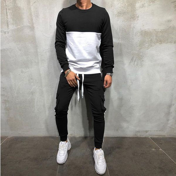 men's tracksuits tracksuit men 2021 matching round collar sport two-piece slim long sleeves mens joggers set, Gray
men's tracksuits tracksuit men 2021 matching round collar sport two-piece slim long sleeves mens joggers set, Gray
