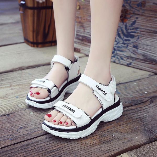 women's sandals 2021 summer thick with wedges sole casual shoes, Black 
women's sandals 2021 summer thick with wedges sole casual shoes, Black