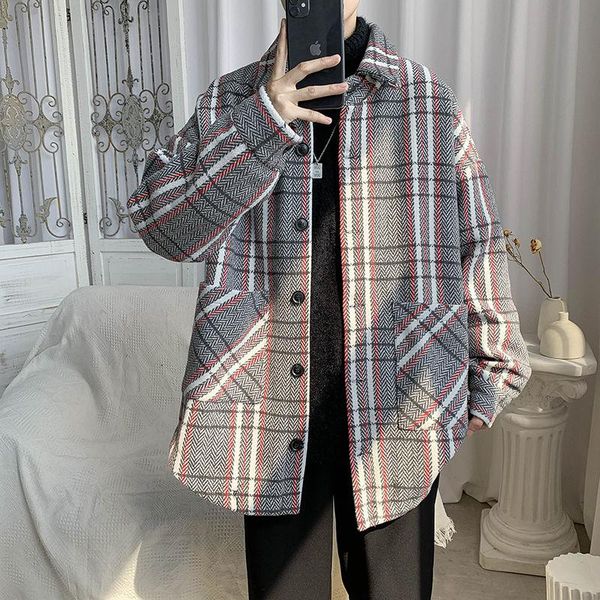 plaid woolen coat men's autumn and winter loose wild ins tide brand jacket korean style trendy handsome clothes jackets, Black;brown
plaid woolen coat men's autumn and winter loose wild ins tide brand jacket korean style trendy handsome clothes jackets, Black;brown