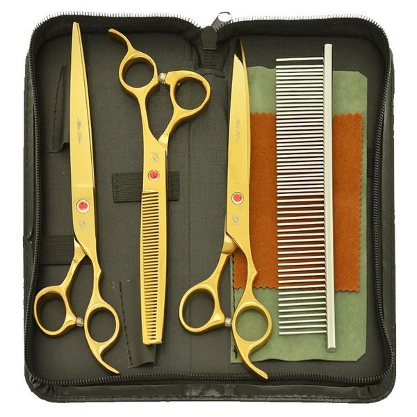 hair scissors 8" professional pet for dog grooming japan 440c straight curved cutting thinning shears animals trimmer b0049a
hair scissors 8" professional pet for dog grooming japan 440c straight curved cutting thinning shears animals trimmer b0049a