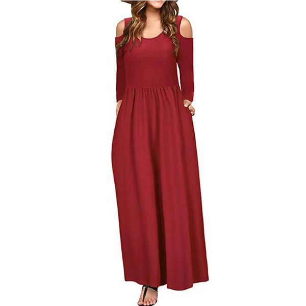 casual dresses womens fashion off shoulder autumn for women solid full sleeves long dress with pockets o-neck maxi, Black;gray
casual dresses womens fashion off shoulder autumn for women solid full sleeves long dress with pockets o-neck maxi, Black;gray