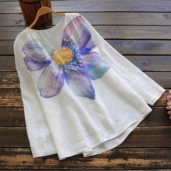 women's blouses & shirts women long sleeve shirt nice spring summer voguefloral print v-neck blouse vogueloose plus size camisa femme, White
women's blouses & shirts women long sleeve shirt nice spring summer voguefloral print v-neck blouse vogueloose plus size camisa femme, White