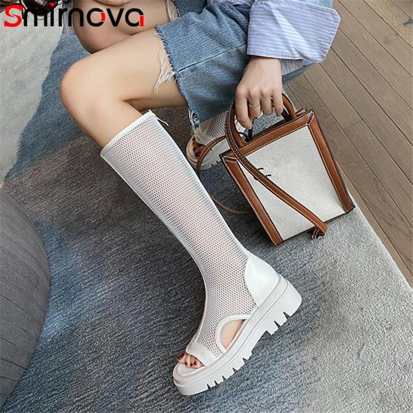 boots smirnova 2021 est knee high women summer mesh peep toe zipper flat platform shoes fashion casual, Black
boots smirnova 2021 est knee high women summer mesh peep toe zipper flat platform shoes fashion casual, Black