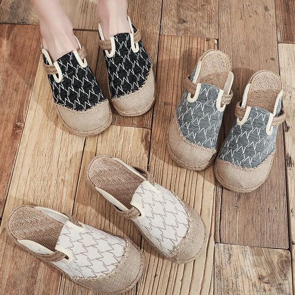 slippers summer ethnic style women's shoes2021fashion wild baotou half women simple flat comfortable, Black
slippers summer ethnic style women's shoes2021fashion wild baotou half women simple flat comfortable, Black