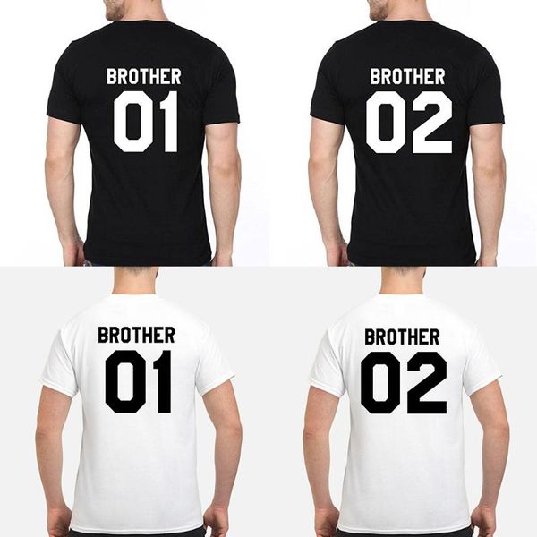 men's t-shirts brother 01 02 fashion men harajuku t shirts short sleeve streetwear friends twins matching graphic t-shirt male summer t, White;black
men's t-shirts brother 01 02 fashion men harajuku t shirts short sleeve streetwear friends twins matching graphic t-shirt male summer t, White;black