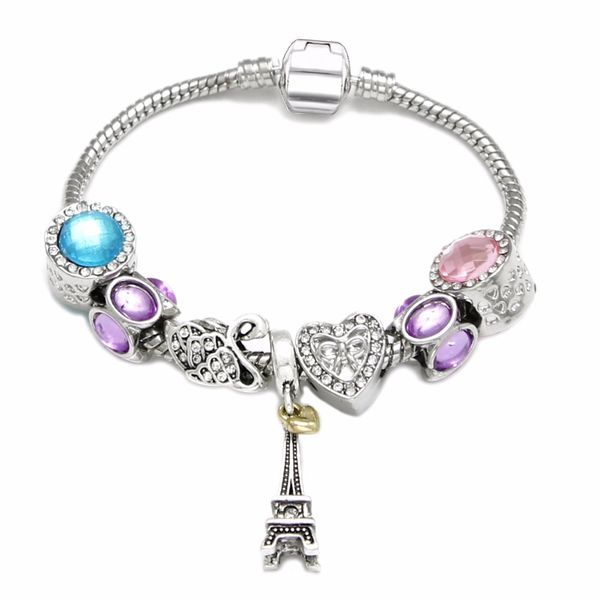 european style silver plated handmade charm crystal bracelet & bangle with eiffel tower pendant for women fine gift km344, Golden;silver
european style silver plated handmade charm crystal bracelet & bangle with eiffel tower pendant for women fine gift km344, Golden;silver