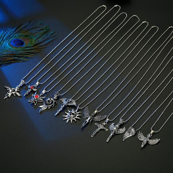 pendant necklaces 1pc classic dragon cross angel wing jesus necklace for women men cute gothic vintage beads chain jewelry n93, Silver
pendant necklaces 1pc classic dragon cross angel wing jesus necklace for women men cute gothic vintage beads chain jewelry n93, Silver