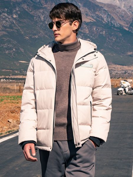 men slogan graphic zip up down coat b942#, Black;brown
men slogan graphic zip up down coat b942#, Black;brown