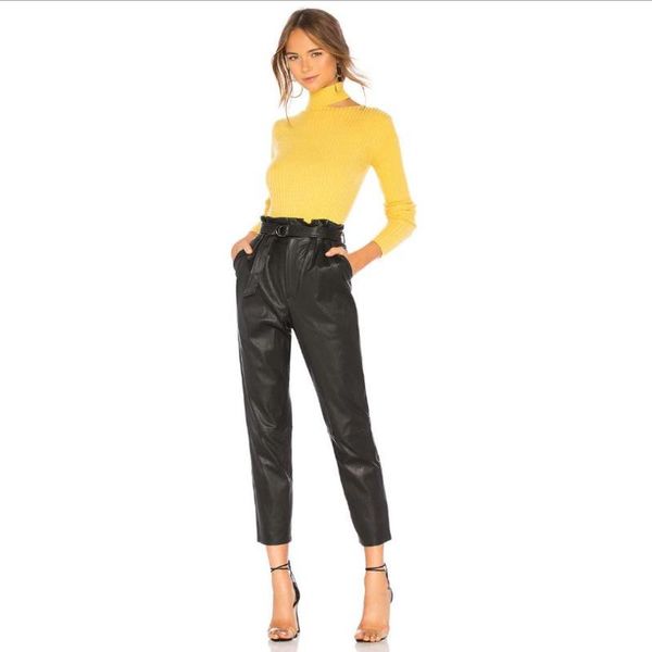 women's pants & capris england style leather fashion brand high waist pu female punk hip slim pencil trousers wq1316, Black;white
women's pants & capris england style leather fashion brand high waist pu female punk hip slim pencil trousers wq1316, Black;white