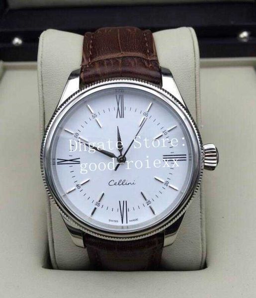 vintage men's watch automatic 2813 men black white crystal dial steel cellini men brown calf leather strap 50509 business sapphire watc, Slivery;brown
vintage men's watch automatic 2813 men black white crystal dial steel cellini men brown calf leather strap 50509 business sapphire watc, Slivery;brown