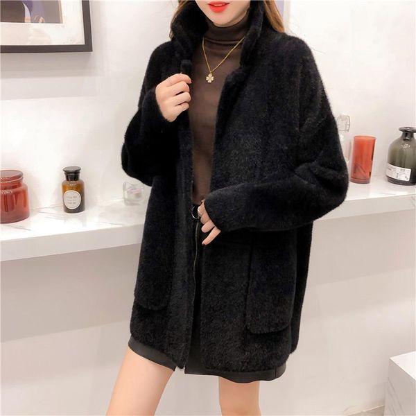 women's sweaters kemixiaoxuan arrivals knitted cardigans female v neck long sleeve loose coat solid sweater woman, White;black
women's sweaters kemixiaoxuan arrivals knitted cardigans female v neck long sleeve loose coat solid sweater woman, White;black