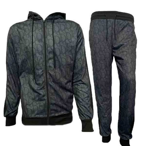 men's tracksuits 2021 autumn european american zipper cardigan coat fashion sport trousers casual grid suits 2-piece brand clothing, Gray
men's tracksuits 2021 autumn european american zipper cardigan coat fashion sport trousers casual grid suits 2-piece brand clothing, Gray