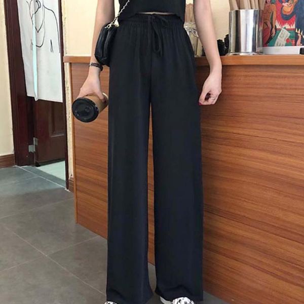 women's pants & capris simple classic straight floor-length casual trousers wide leg sport lace up streetwear, Black;white
women's pants & capris simple classic straight floor-length casual trousers wide leg sport lace up streetwear, Black;white