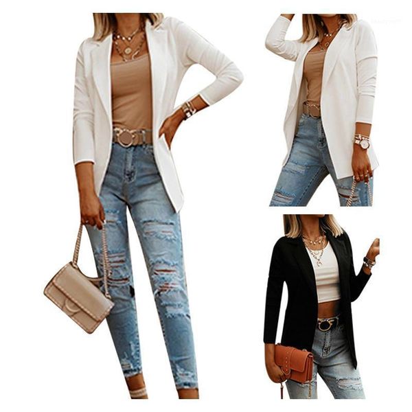 womens autumn and spring casual lapel neck fit suits for business blazer jackets long sleeves work suit office blazers women's &, White;black
womens autumn and spring casual lapel neck fit suits for business blazer jackets long sleeves work suit office blazers women's &, White;black