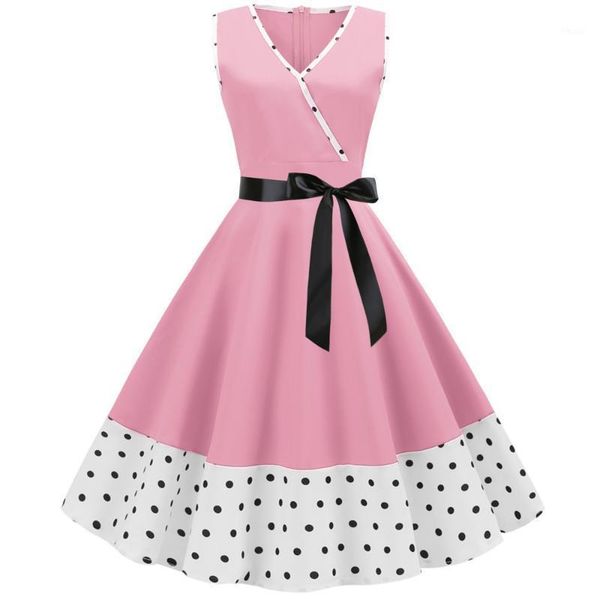 casual dresses polka dot vintage summer 2021 fashion v-neck sleeveless tank 50s 60s women pin up dress big swing rockabilly vestido1, Black;gray
casual dresses polka dot vintage summer 2021 fashion v-neck sleeveless tank 50s 60s women pin up dress big swing rockabilly vestido1, Black;gray