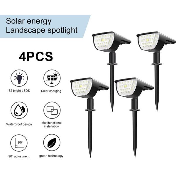 solar lamps 1/2/4 pcs 32 led adjustable spotlight garden light ip65 waterproof auto on/off outdoor lights for yard
solar lamps 1/2/4 pcs 32 led adjustable spotlight garden light ip65 waterproof auto on/off outdoor lights for yard
