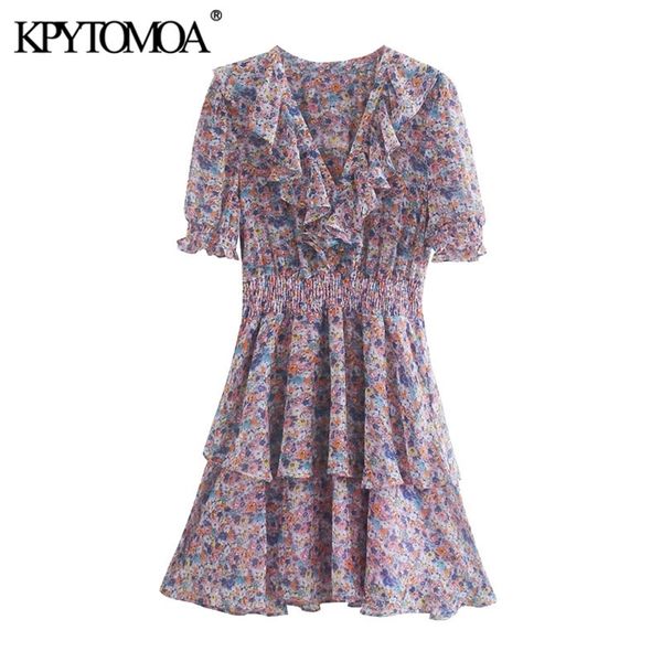 women chic fashion floral print ruffled mini dress vintage elastic waist with lining female dresses vestidos mujer 210420, Black;gray
women chic fashion floral print ruffled mini dress vintage elastic waist with lining female dresses vestidos mujer 210420, Black;gray