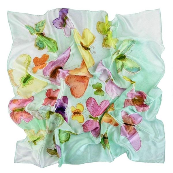 scarves 100% satin silk scarf shawl butterfly print fashion for women 35" x, Blue;gray
scarves 100% satin silk scarf shawl butterfly print fashion for women 35" x, Blue;gray