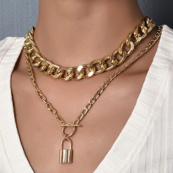 heavy metal style lock multilayer personality big thick chain necklace set xl707 pendant necklaces, Silver
heavy metal style lock multilayer personality big thick chain necklace set xl707 pendant necklaces, Silver