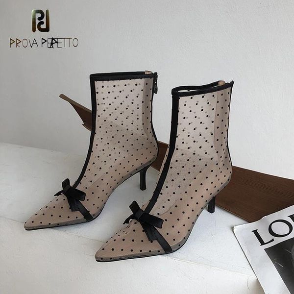 mesh bow sandals summer pointed toe stiletto short boots polka-dot transparent high-heeled women, Black
mesh bow sandals summer pointed toe stiletto short boots polka-dot transparent high-heeled women, Black