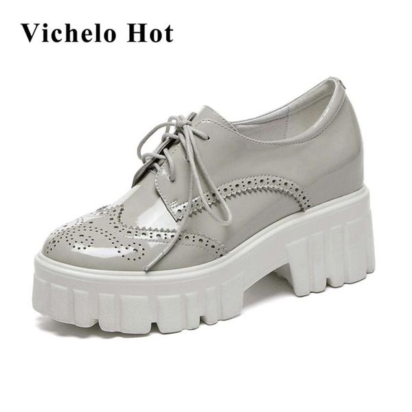 vichelo limited customization thick bottom patent leather round toe high heels leisure basic women pumps l0f7 dress shoes, Black
vichelo limited customization thick bottom patent leather round toe high heels leisure basic women pumps l0f7 dress shoes, Black