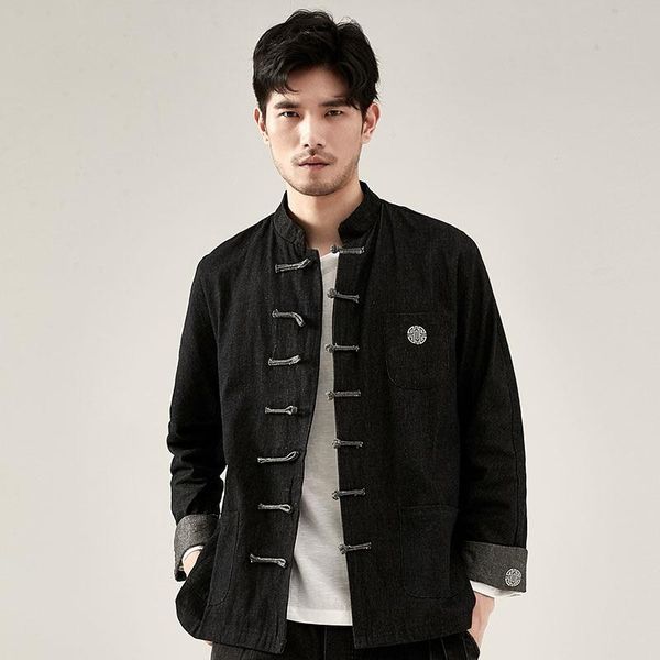 ethnic clothing 2021 chinese style denim jacket men clothes jeans men's black outerwear tang suit 30376, Red
ethnic clothing 2021 chinese style denim jacket men clothes jeans men's black outerwear tang suit 30376, Red